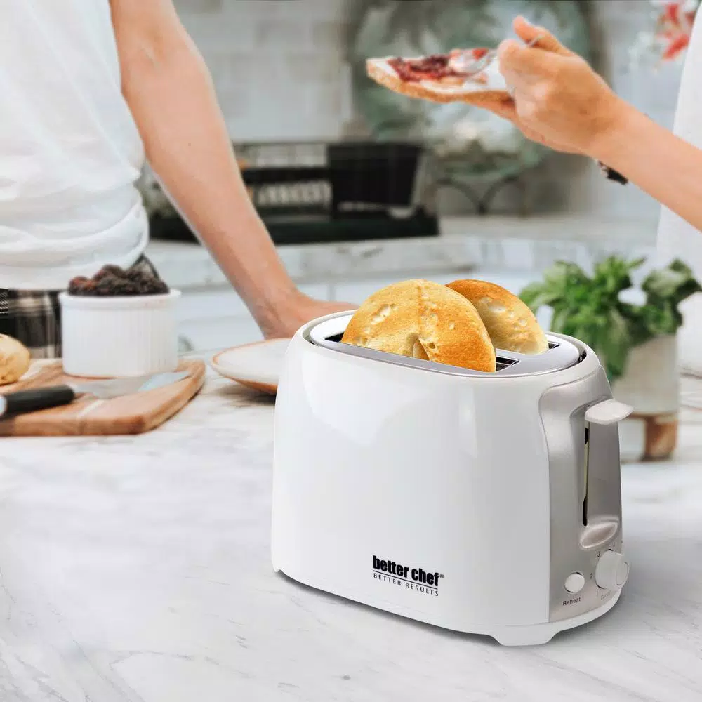 Discount 𧨠Better Chef 2-Slice White Wide Slot Toaster With Cool-Touch Exterior π - Image 4