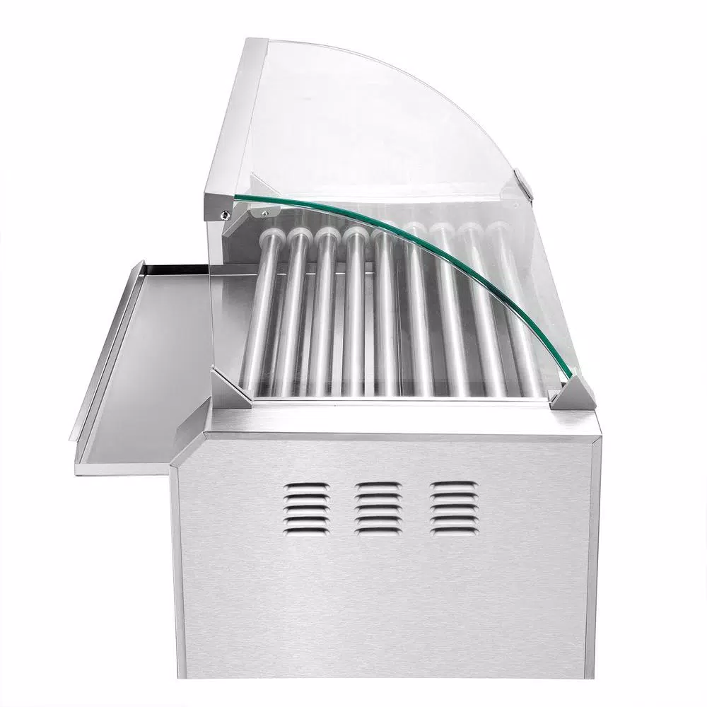 Hot Sale π Great Northern 9-Hot πΆ Dog 124 Sq. In. Stainless Steel Hot πΆ Dog Roller Grill With Bun Warmer And Cover π - Image 3