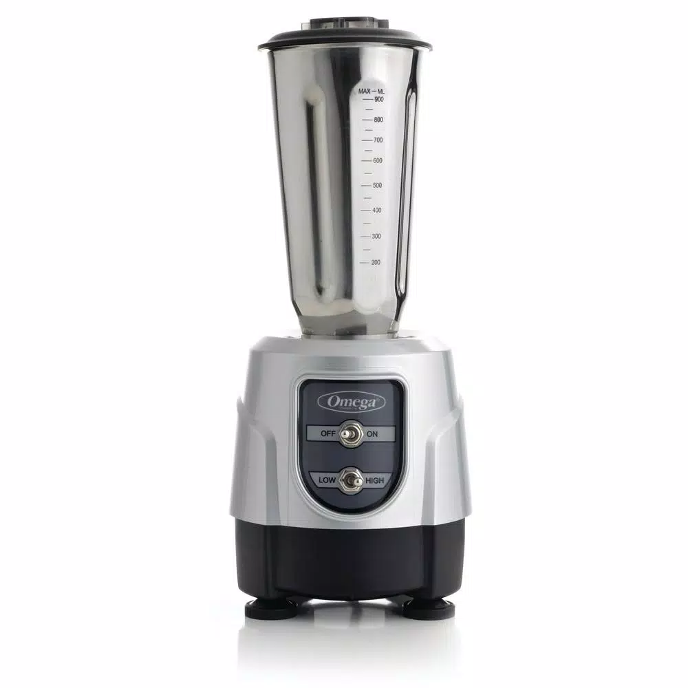 Hot Sale 𧨠Omega 1 HP 32 Oz. 2-Speed Silver Blender With Stainless Steel Jar π―