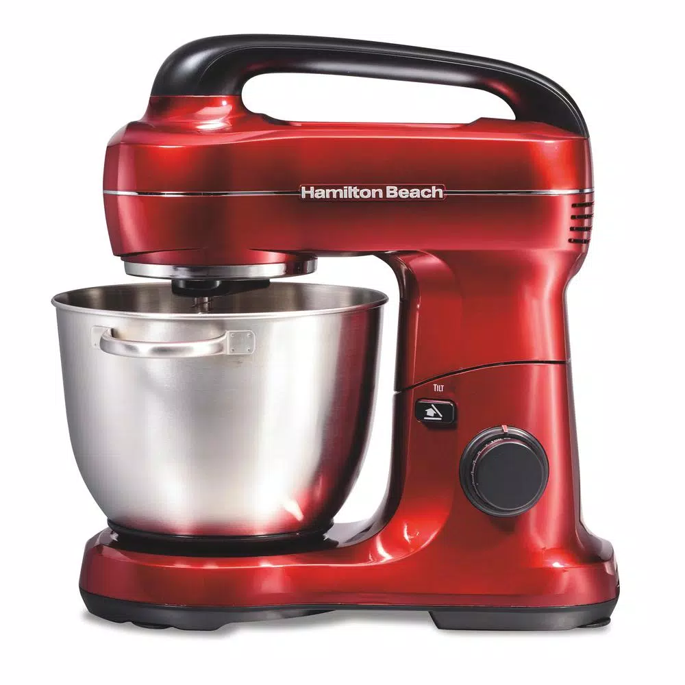 New π Hamilton Beach 4 Qt. 7-Speed Red Stand Mixer With Tilt Head π - Image 3