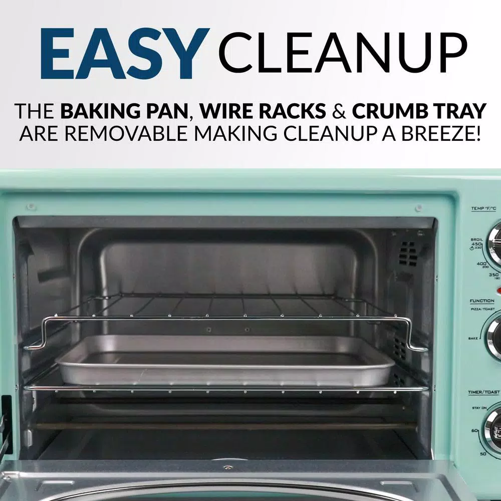 Deals π₯ Nostalgia Retro 1500 W Aqua 12-Slice Convection Toaster Oven With Built-in Timer β€οΈ - Image 6