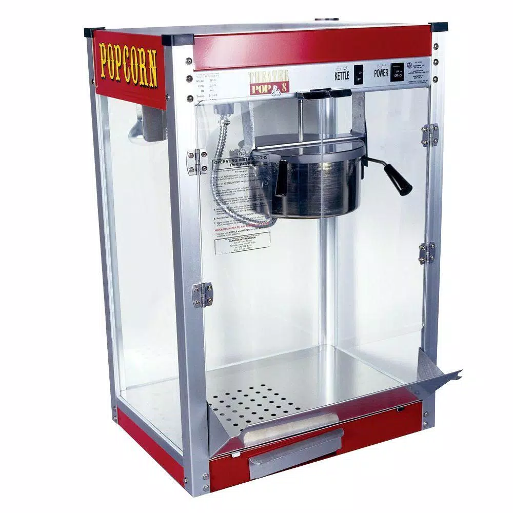 Wholesale π Paragon Theater Pop 8 Oz. Red Stainless Steel Countertop Popcorn Machine π