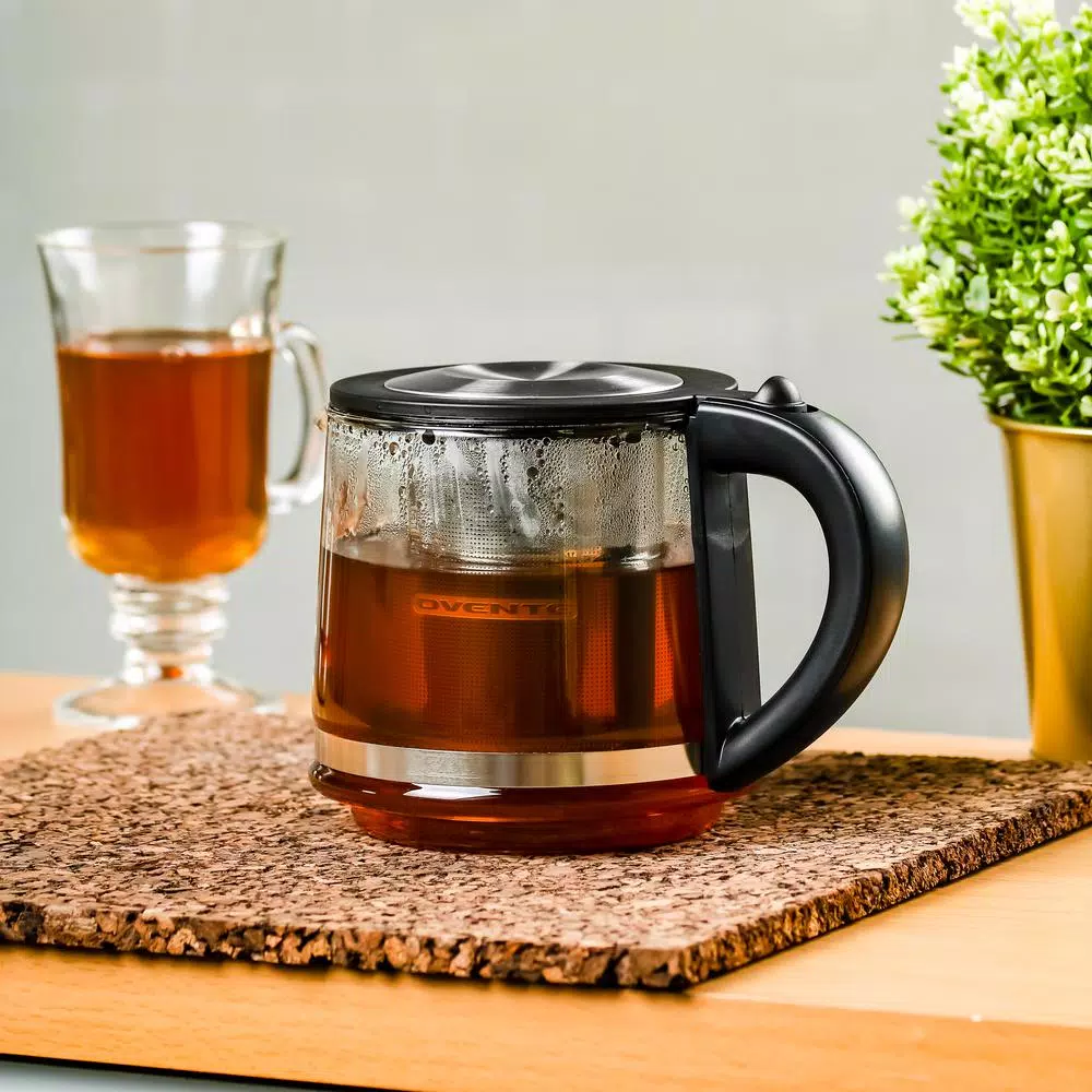 Cheap π Ovente 3.4-Cup Black Glass Tea Kettle With Tea Infuser For Loose-Leaf Tea, Compatible With KG612S (FGK27B) β - Image 11