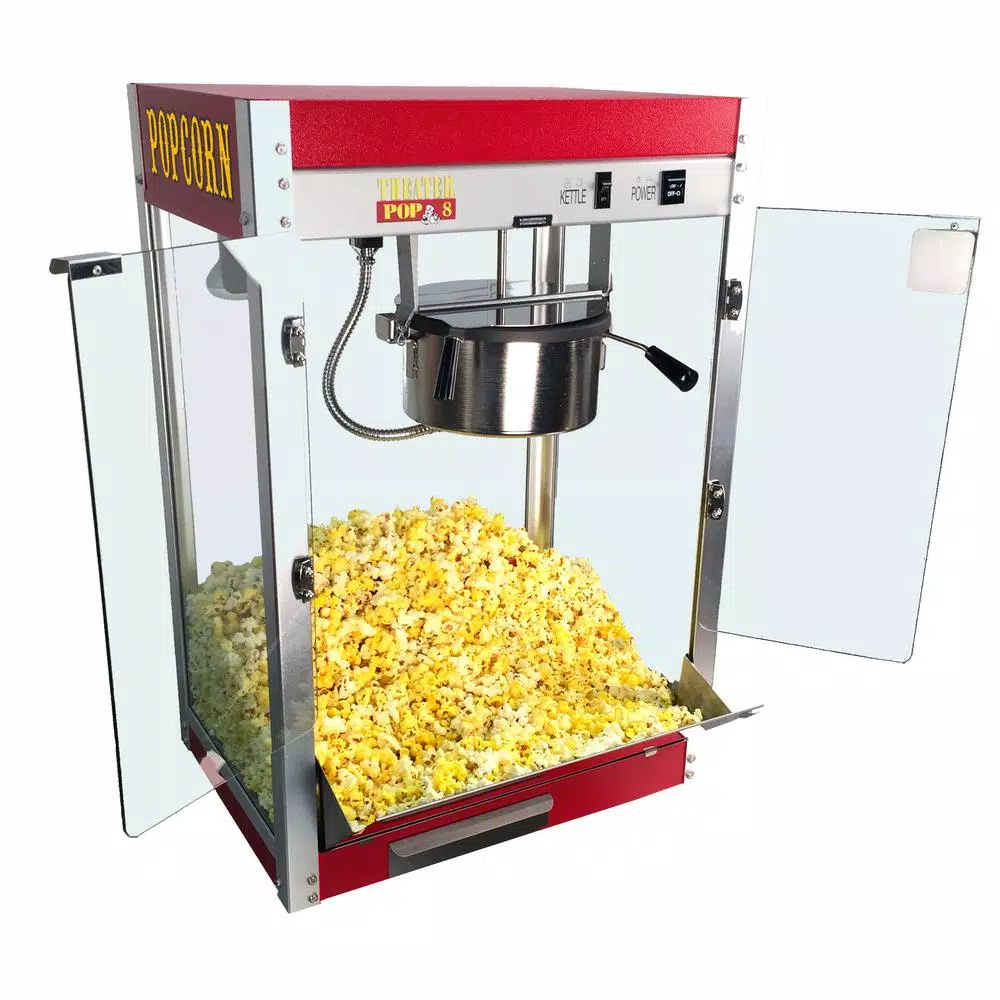 Wholesale π Paragon Theater Pop 8 Oz. Red Stainless Steel Countertop Popcorn Machine π - Image 4