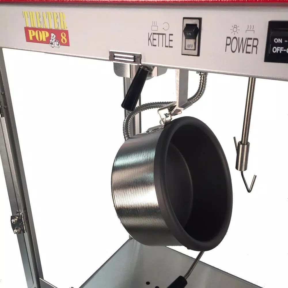 Wholesale π Paragon Theater Pop 8 Oz. Red Stainless Steel Countertop Popcorn Machine π - Image 6