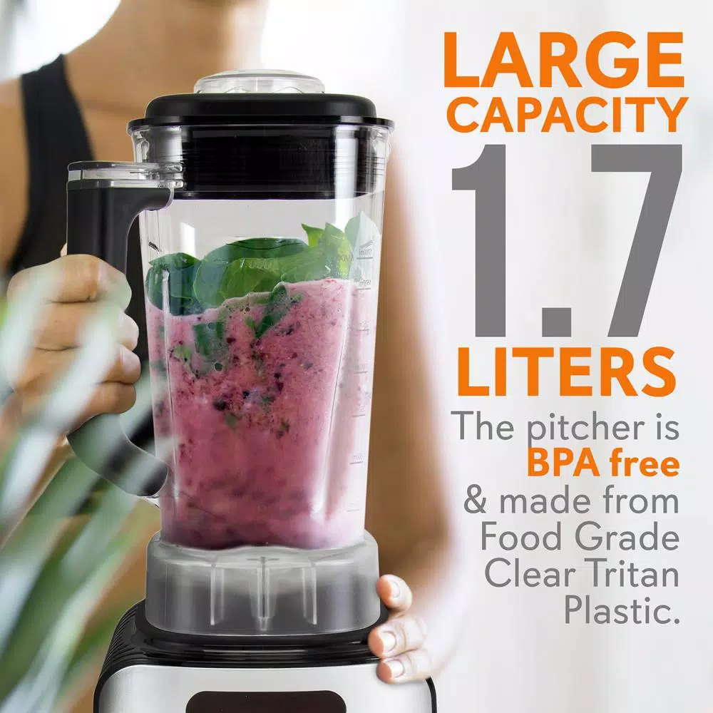Cheapest π NutriChef 57 Oz. 5-Speed Black Digital Countertop Blender With Pulse Blend, Adjustable Time And Speed Settings π― - Image 2
