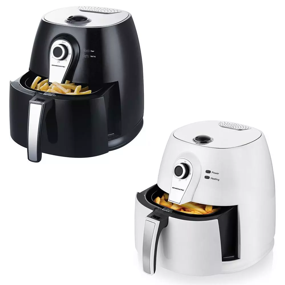 Buy β Ovente 3.2 Qt. White Electric Air Fryer With 30-min Timer, Adjustable Temperature Controls, Includes Fry Basket And Grill Pan β - Image 5
