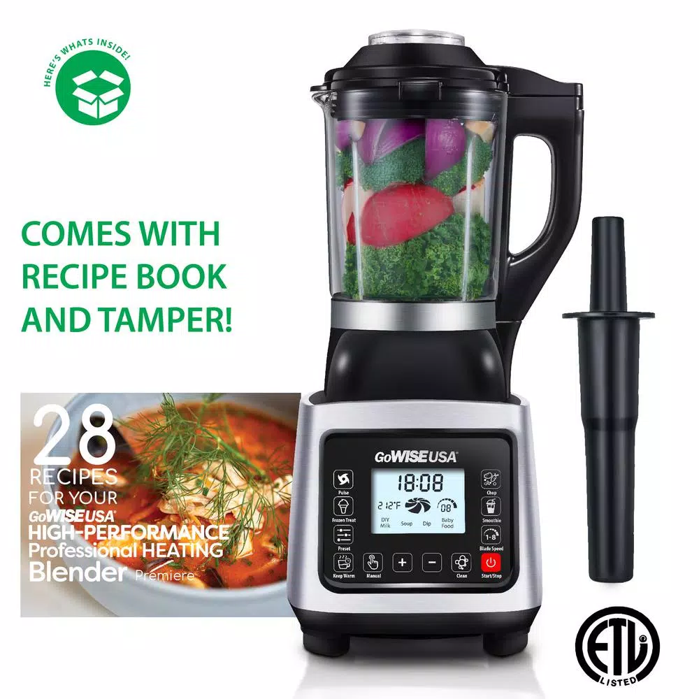 Best deal π€© GoWISE USA High-Speed Premier Cooking 59 Oz. 8-Speed Stainless Steel Glass Pitcher Blender π― - Image 2