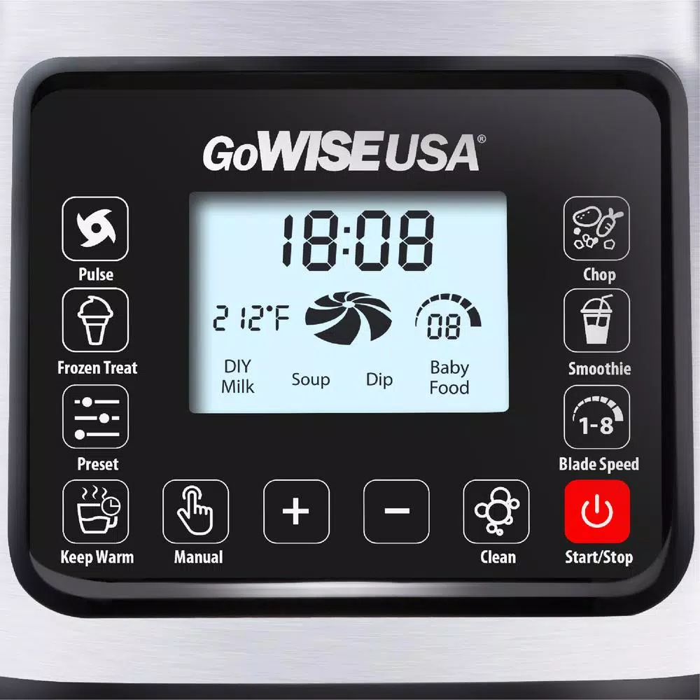 Best deal π€© GoWISE USA High-Speed Premier Cooking 59 Oz. 8-Speed Stainless Steel Glass Pitcher Blender π― - Image 4