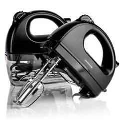 Coupon π₯° Ovente 5-Speed Hand Mixer Stainless Steel Chrome Beaters And Free Snap-On Case, 150W, Black π§¨