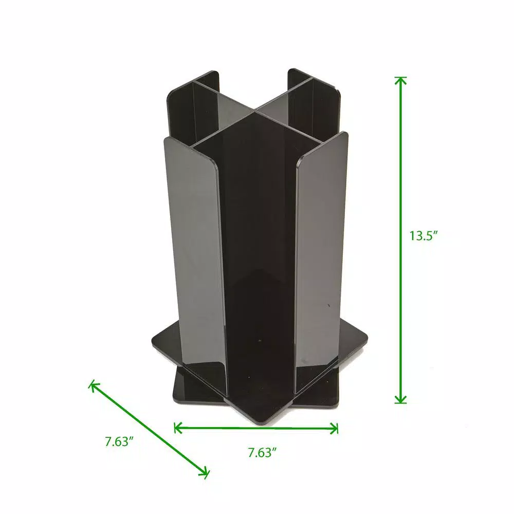 Buy π Mind Reader 4-Compartment Black Acrylic Rotating Cup Dispenser And Lid Dispenser π₯ - Image 5